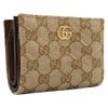 グッチ 二つ折り財布 レディース GGマーモント スモールウォレット ブラウン GUCCI 773427 FAF05 9651 VINTAG.SAND/DK BROWN