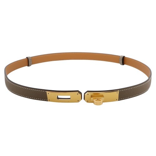 エルメス ベルト ケリーベルト ヴォー・エプソン ブラウン HERMES