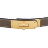 エルメス ベルト ケリーベルト ヴォー・エプソン ブラウン HERMES H069853CC18 エトゥープ G刻印