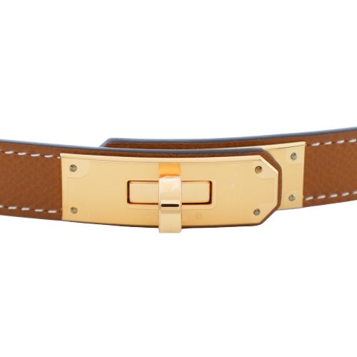 エルメス ベルト ケリーベルト ヴォー・エプソン ブラウン HERMES H069853CC37 ゴールド G刻印