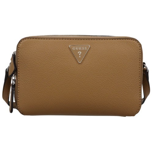 ゲス ショルダーバッグ レディース LISA MINI DOUBLE ZIP CROSSBODY ブラウン GUESS PE128971 SDT SADDLE TAN
