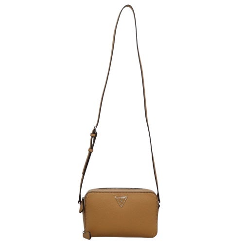 ゲス ショルダーバッグ レディース LISA MINI DOUBLE ZIP CROSSBODY ブラウン GUESS PE128971 SDT SADDLE TAN