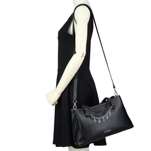 ゲス ショルダーバッグ レディース ANGELICA SATCHEL ブラック GUESS
