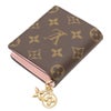 ルイヴィトン 二つ折り財布 モノグラム ポケットウォレット・LV チャーム ピンク LOUIS VUITTON M29059 コンフェッティピンク