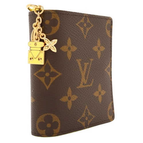 ルイヴィトン 二つ折り財布 レディース モノグラム ポケットウォレット・LV チャーム イエロー LOUIS VUITTON M29791 サンフラワーイエロー
