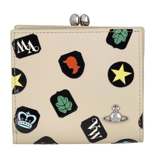 ヴィヴィアンウエストウッド 二つ折り財布 レディース PRINTED LEATHER
