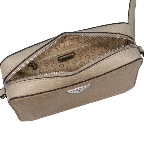 ゲス ショルダーバッグ レディース LILIA MINI CAMERA CROSSBODY ブラウン GUESS SE355870 TAU TAUPE