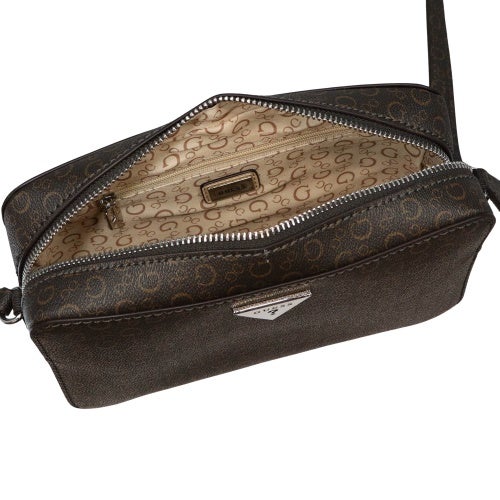 ゲス ショルダーバッグ レディース LILIA MINI CAMERA CROSSBODY ブラウン GUESS SV355870 NAT NATURAL