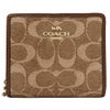 コーチ アウトレット 二つ折り財布 レディース スナップ ウォレット・シグネチャー シェニール ブラウン COACH OUTLET CCQ32 IMYN0