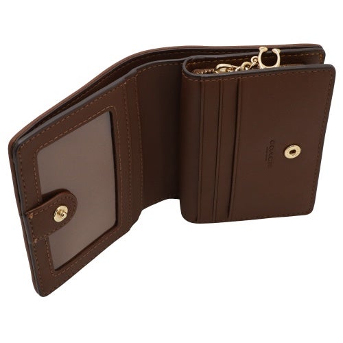 コーチ アウトレット 二つ折り財布 レディース スナップ ウォレット・シグネチャー シェニール ブラウン COACH OUTLET CCQ32 IMYN0
