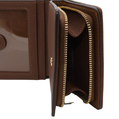 コーチ アウトレット 二つ折り財布 レディース スナップ ウォレット・シグネチャー シェニール ブラウン COACH OUTLET CCQ32 IMYN0