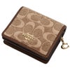 コーチ アウトレット 二つ折り財布 レディース スナップ ウォレット・シグネチャー シェニール ブラウン COACH OUTLET CCQ32 IMYN0