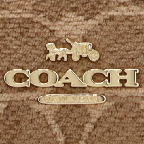 コーチ アウトレット 二つ折り財布 レディース スナップ ウォレット・シグネチャー シェニール ブラウン COACH OUTLET CCQ32 IMYN0