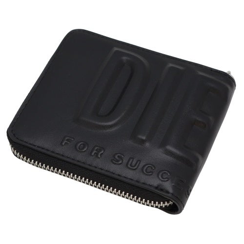ディーゼル 二つ折り財布 メンズ DSL 3D- BI FOLD COIN ZIP XS ブラック DIESEL X10007 PR818 T8013 BLACK